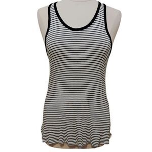 Aritzia Wilfred Free Tank Top Long Striped Racerback Nautical Stretchy Breezy M